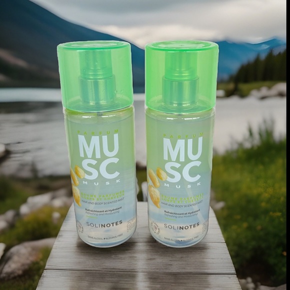 Two Musc Musk Solinotes Hair & Body Scented Mists 8.45 Oz Each NEW - Picture 1 of 1